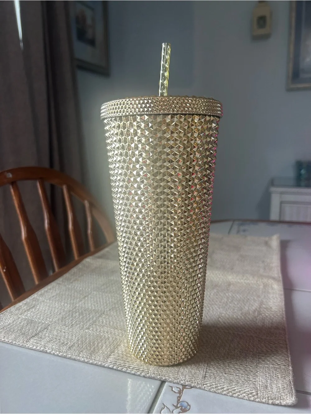 Starbucks Gold Studded Reusable Tumbler with Straw